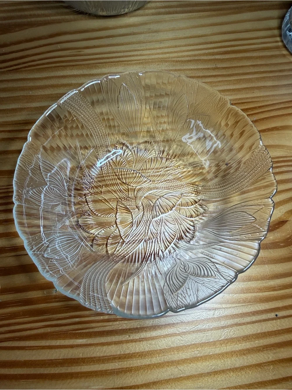 Vintage Arcoroc France Canterbury Crocus Glass 6” Salad Bowls Set of 4 MCM